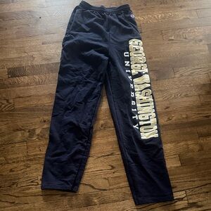 Champion Navy Sweatpants GW logo